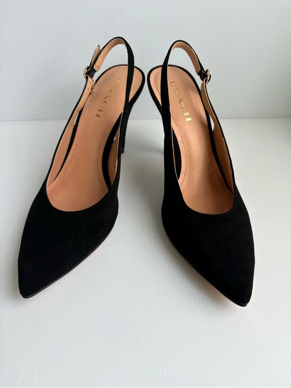 Coach Sutton Suede Slingback  Pumps/Heels  Size 9.5 Black NWOT